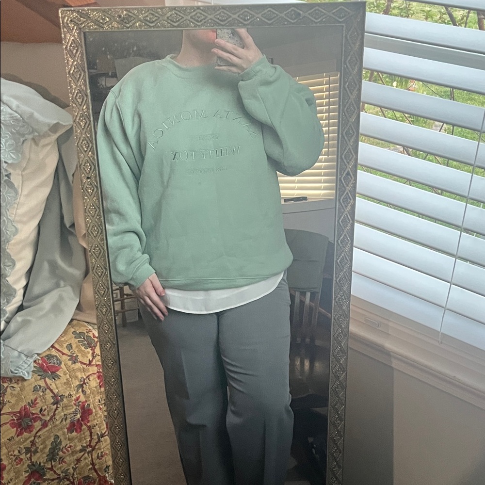 White Fox Boutique Mint Green Crewneck Sweatshirt